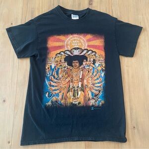 Gildan Jimi Hendrix Black Tee Axis Bold as Love T-shirt Mens Small Vintage